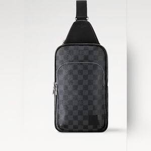 Stylish Black LV-Checkered Men's Bag. Not Designer, Stunning Quality